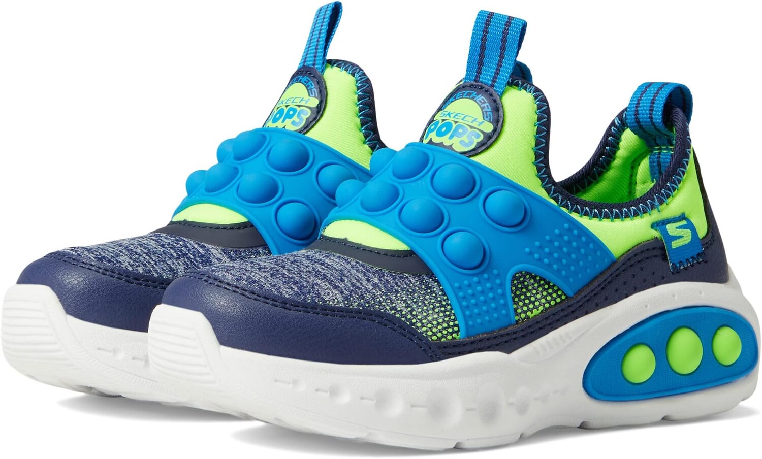 

Кроссовки Sport-Skech Pops 402170L SKECHERS KIDS, цвет Navy/Lime