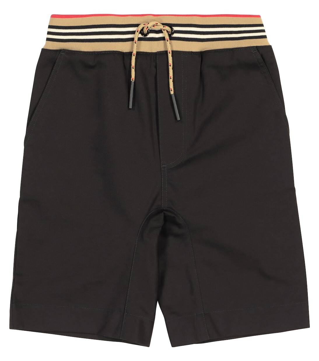 

Шорты из хлопкового твила icon stripe Burberry, черный