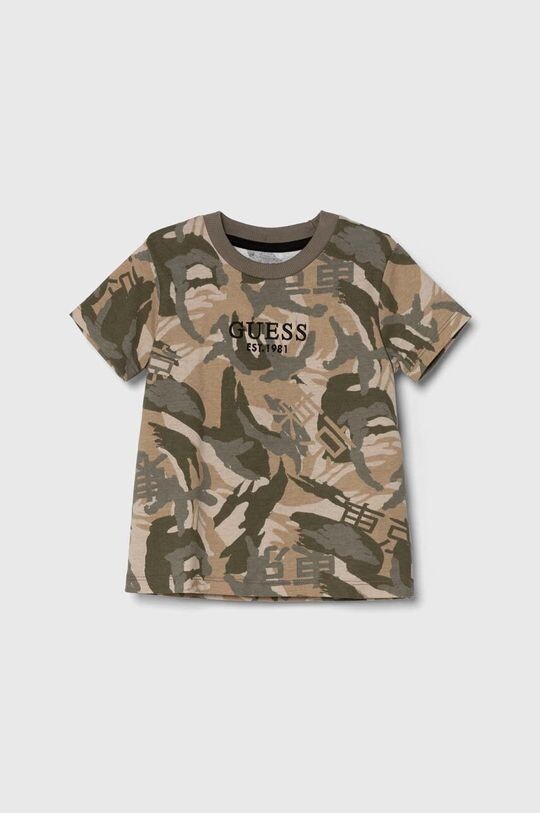 

Guess Детская хлопковая футболка, зеленый