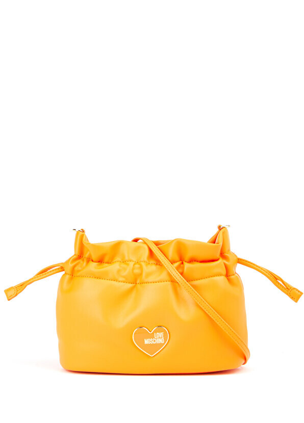 

Женская сумка через плечо с оранжевым логотипом Love Moschino