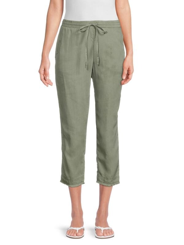 

Укороченные брюки с кулиской 1822 Denim Army green, Серый, Укороченные брюки с кулиской 1822 Denim Army green