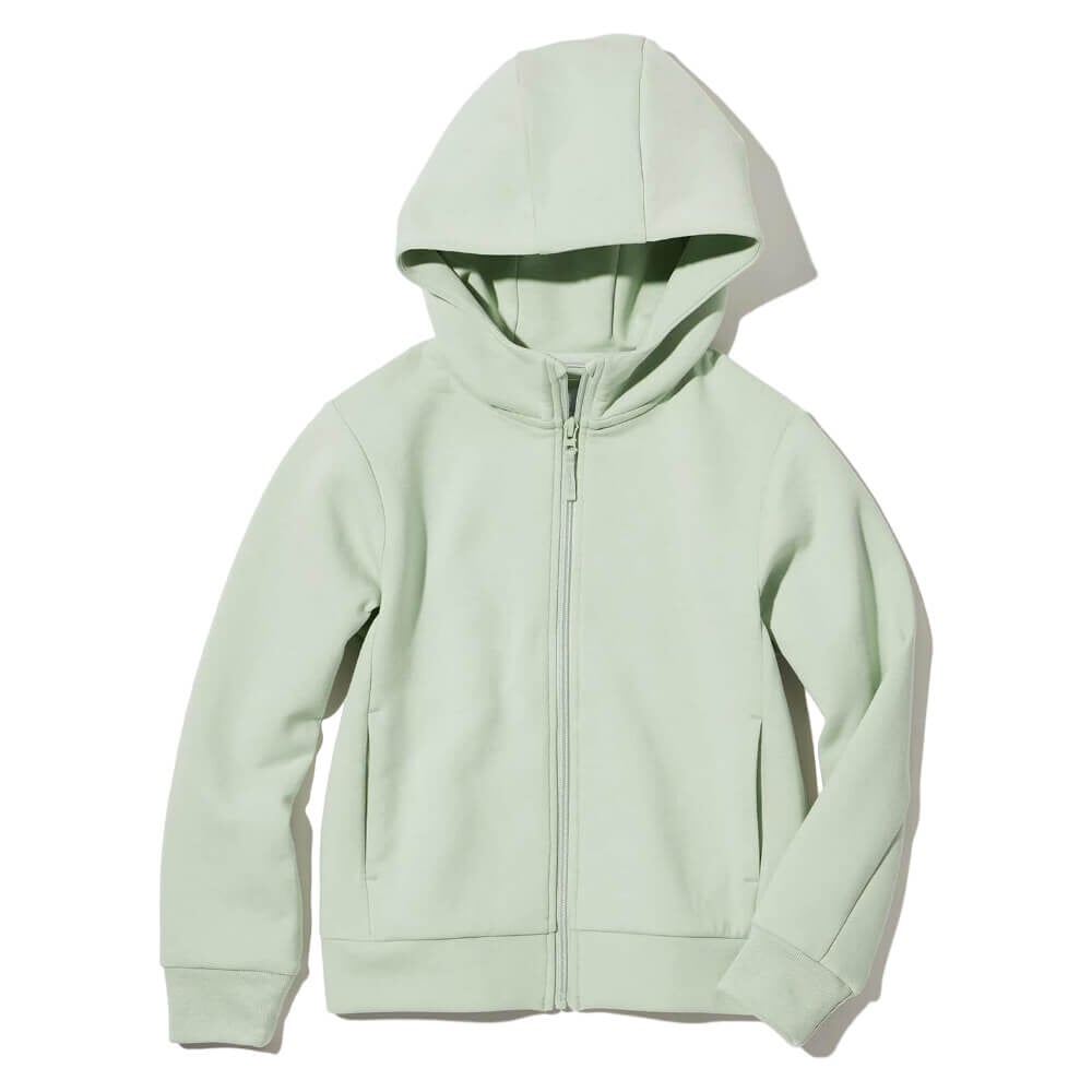 

Толстовка Uniqlo Kids Pile Lined Zipped Hooded, серовато-зеленый