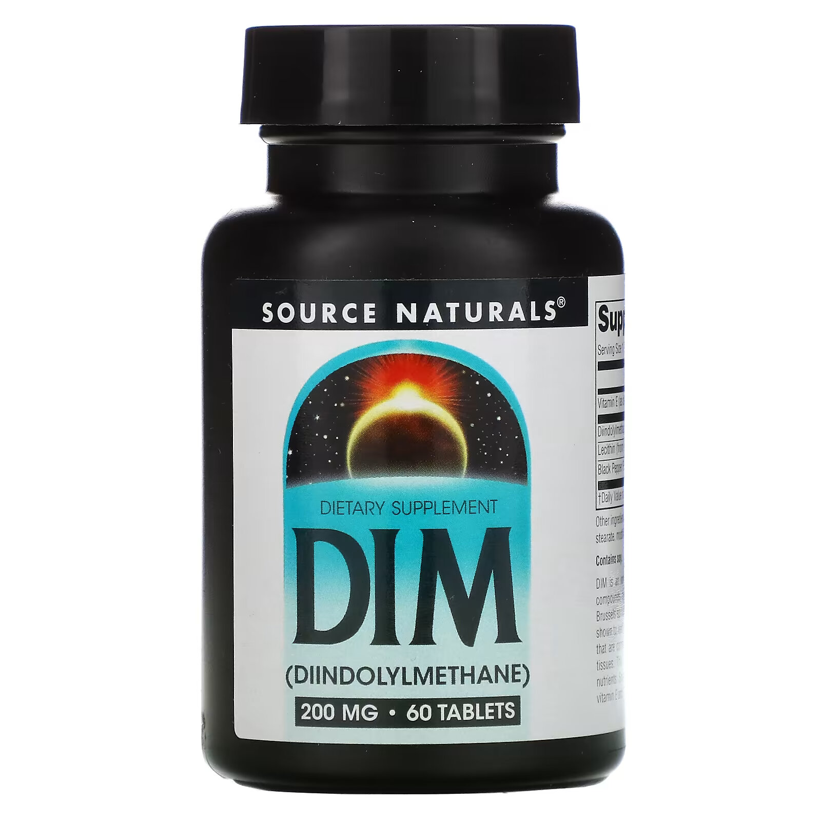 source naturals дмаэ 351 мг 200 таблеток Source Naturals, DIM (дииндолинметан), 200 мг, 60 таблеток
