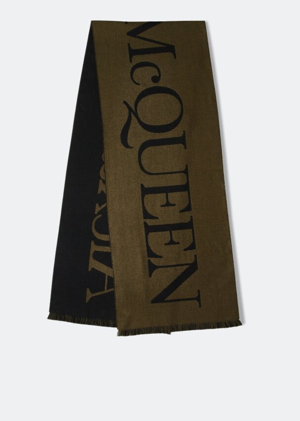 

Шарф ALEXANDER MCQUEEN Classic Logo scarf, зеленый