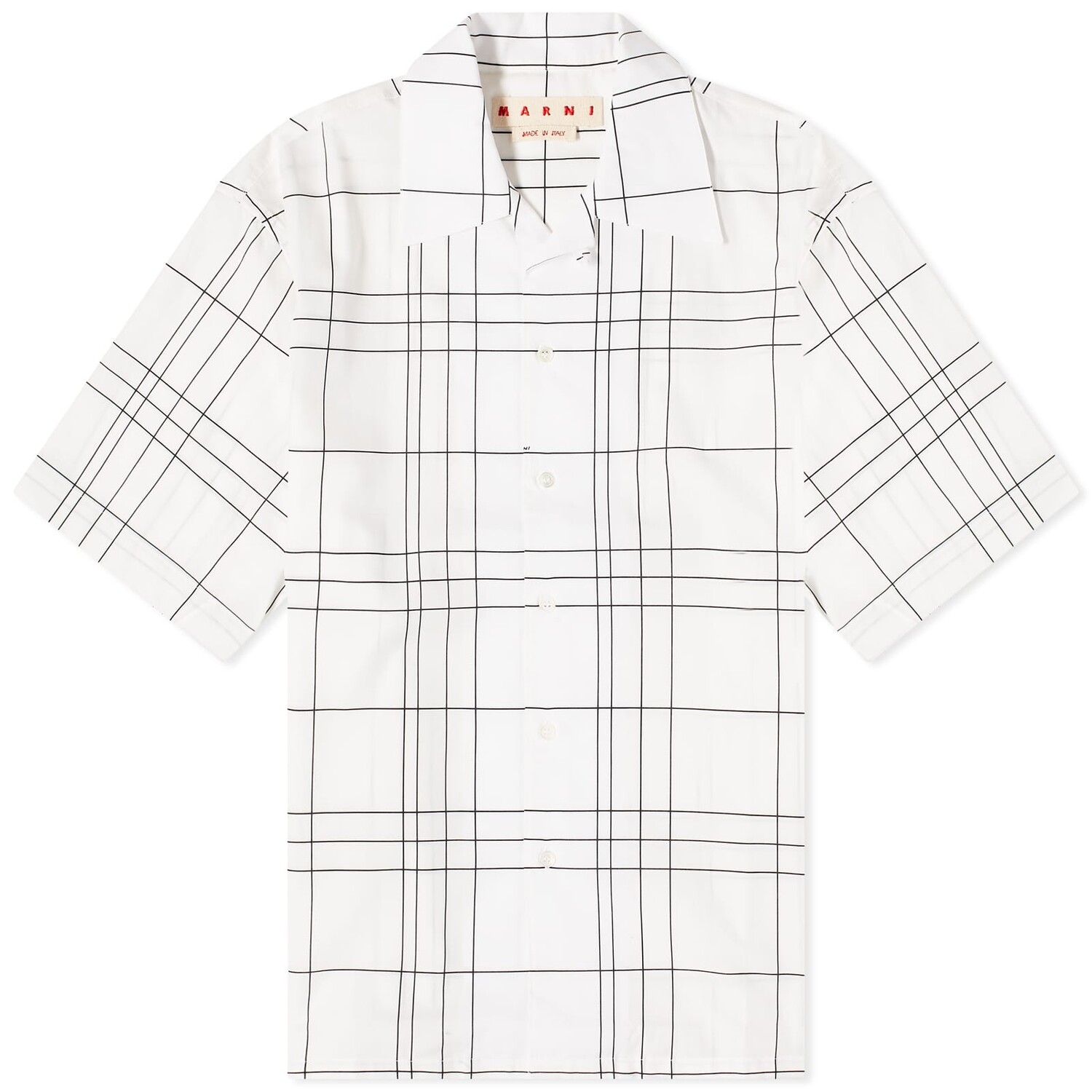 

Рубашка Marni Fine Check Vacation, цвет Stone White