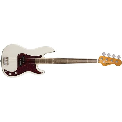 Электрогитара Squier Classic Vibe '60s Precision Bass, накладка на гриф Indian Laurel, олимпийский белый - фото