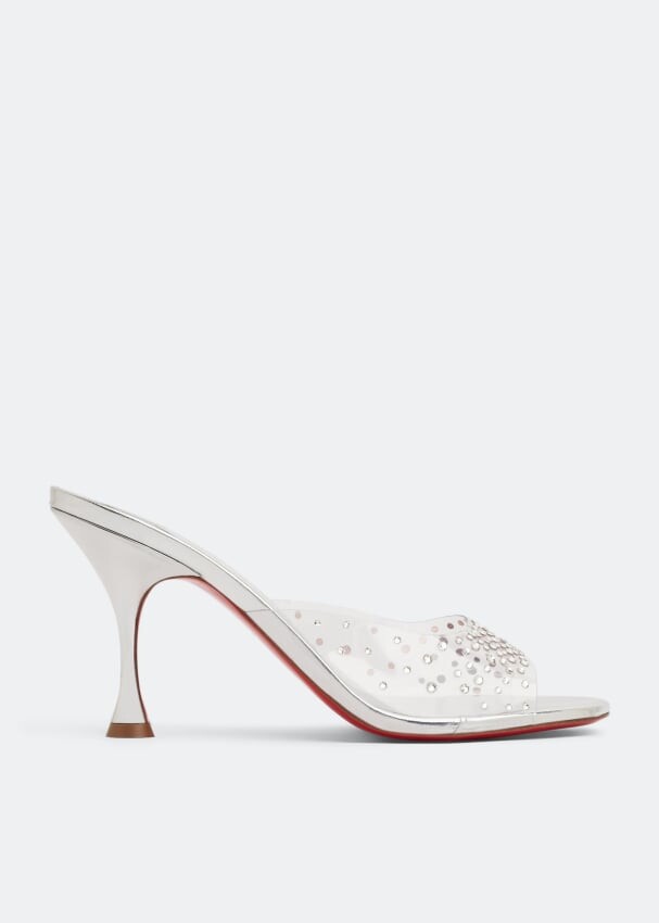 

Мюли CHRISTIAN LOUBOUTIN Degramule Strass 85 mules, серебряный