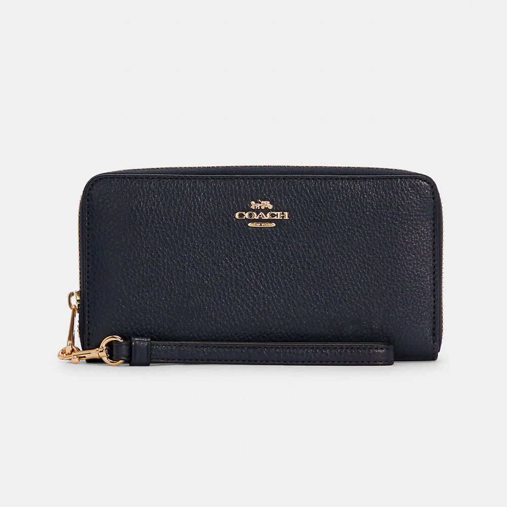 

Кошелёк Coach Long Zip Around, синий