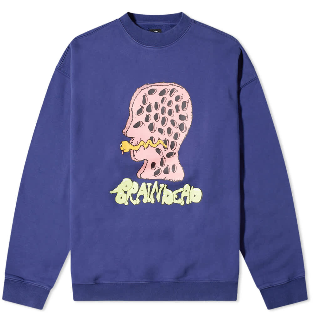 

Толстовка Brain Dead Worm Hole Crew Sweat, Синий
