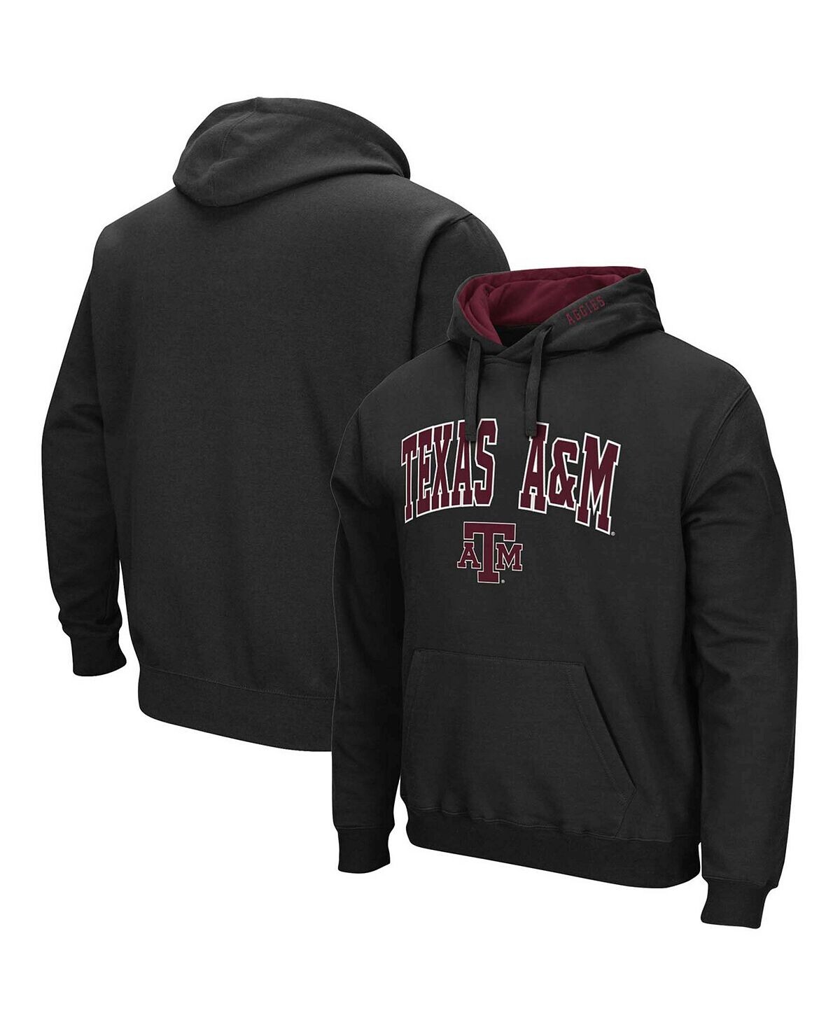 

Мужская черная толстовка с капюшоном texas a m aggies arch logo 3.0 Colosseum, черный