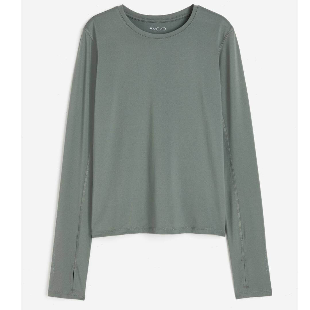 

Футболка для бега H&M DryMove, темно-зеленый