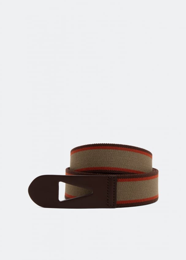 

Ремень TOD'S Greca canvas belt, коричневый