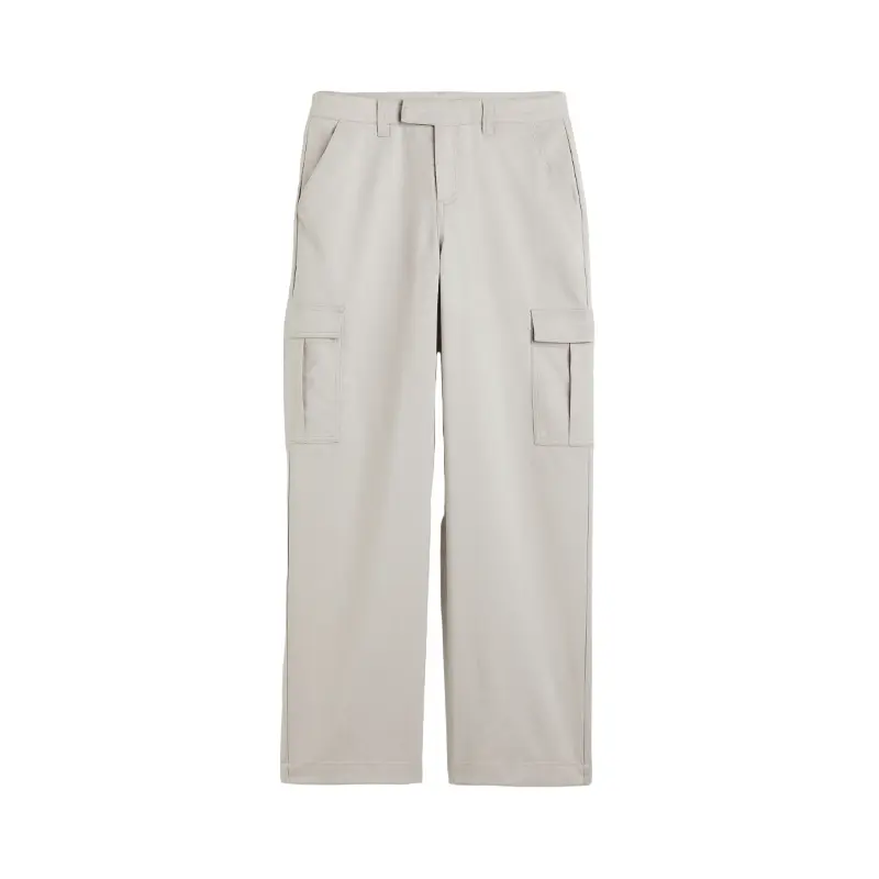 

Брюки H&M Straight Cargo, светло-серый