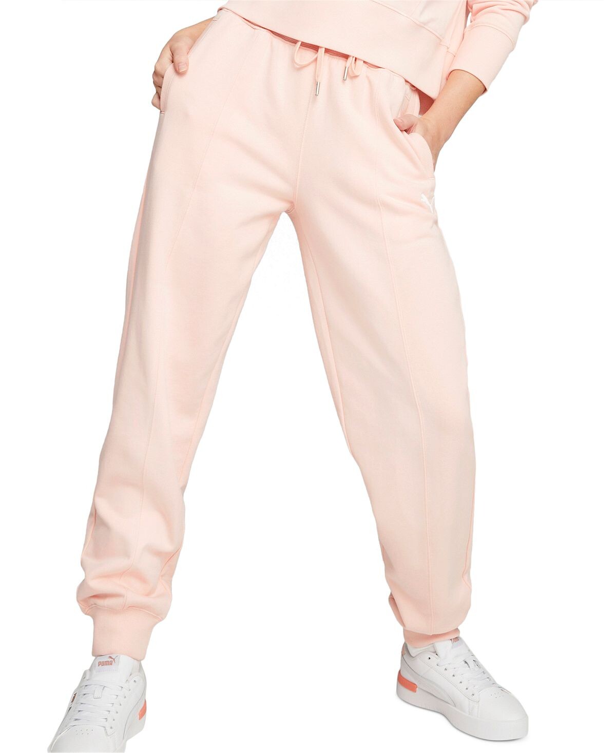 

Женские брюки her из хлопка с высокой посадкой и кулиской Puma, мульти