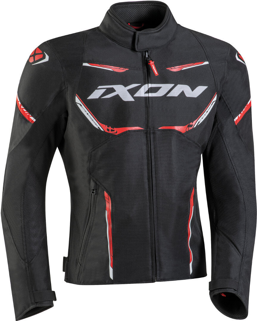 Куртка Ixon Striker Air WP для мотоцикла Текстильная, черно-бело-красная