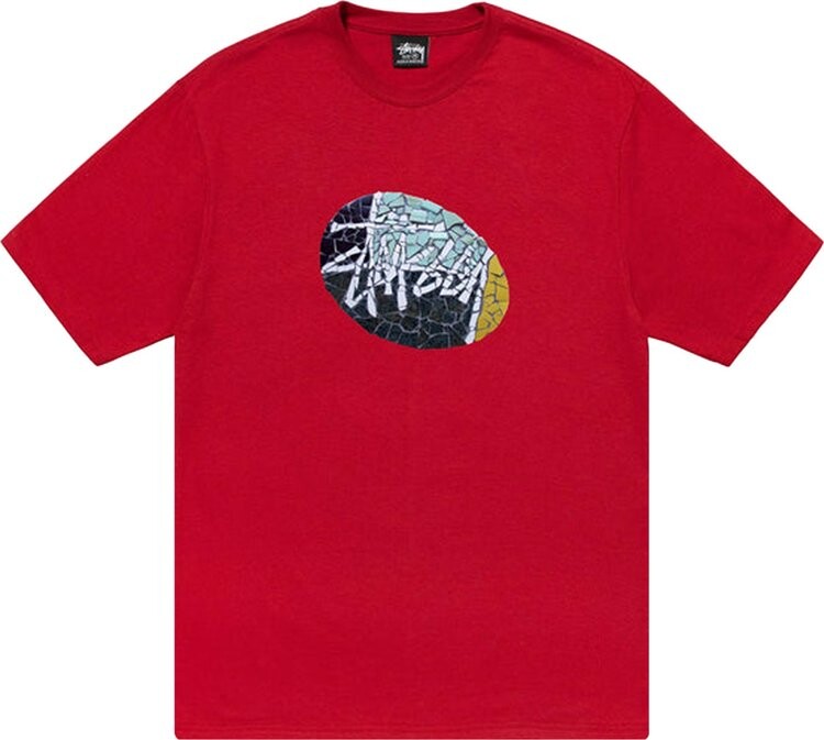 

Футболка Stussy Mosaic Tee 'Dark Red', красный