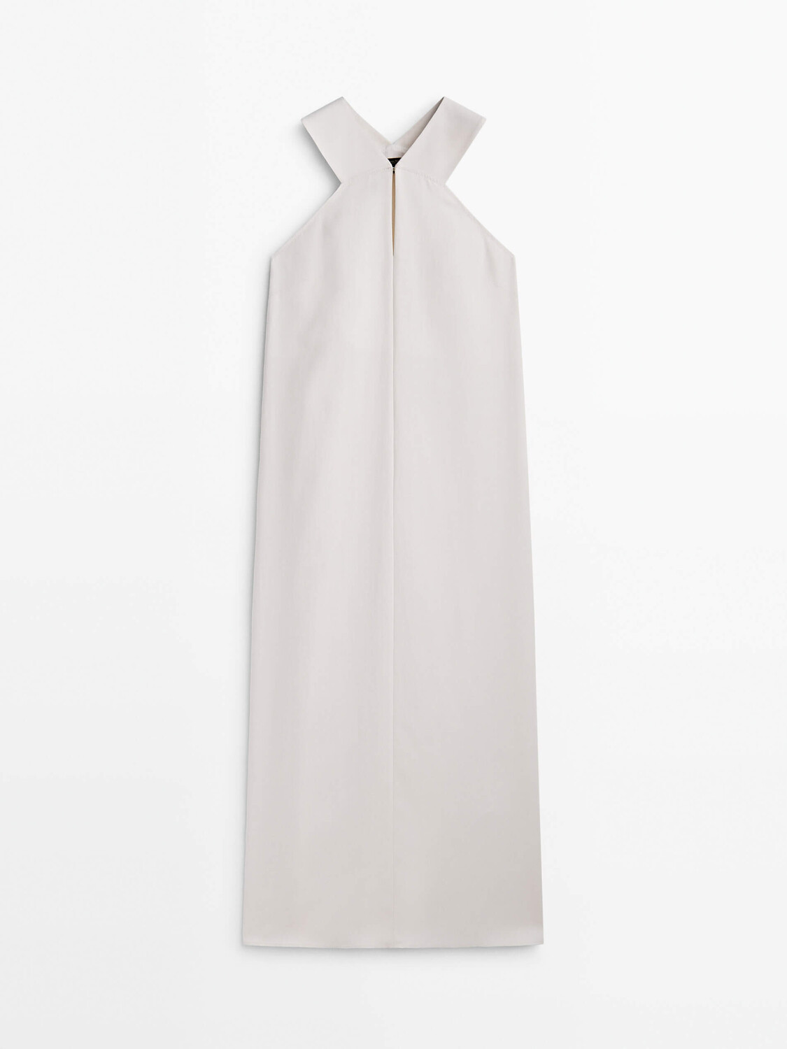 

Платье Massimo Dutti Halter Neck Midi, кремовый