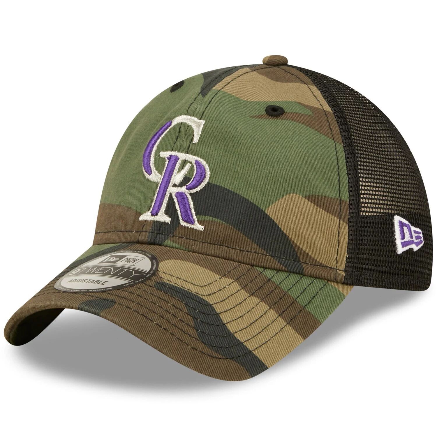

Мужская кепка New Era Camo Colorado Rockies 9TWENTY Trucker Snapback