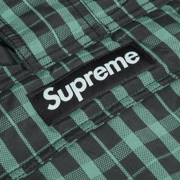 

Пуловер Supreme Nylon Plaid Pullover 'Green', зеленый