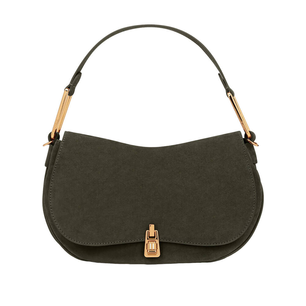 

Сумка Сoccinelle Spring Summer 23 Magie Suede Medium, темно-зеленый