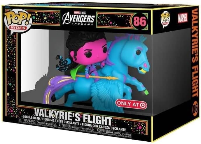 Фигурка Funko Pop! Marvel Black Light Vinyl Figure Collection MCU Glow Toy (Valkyrie's Flight) набор фигурок кейт бишоп и лаки funko pop marvel black light mcu glow toy 2 предмета