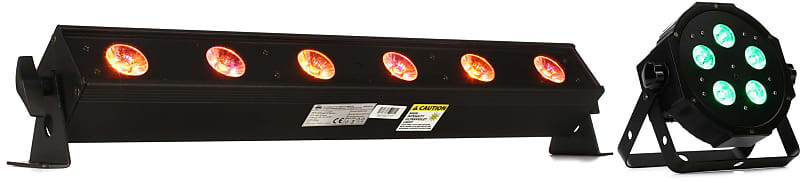 

Комплект ADJ UB 6H 1/2 метра с 6 светодиодами RGBWA+UV и ADJ Mega Hex Par RGBAW+UV Par American DJ MEG600=1 UBH600=1