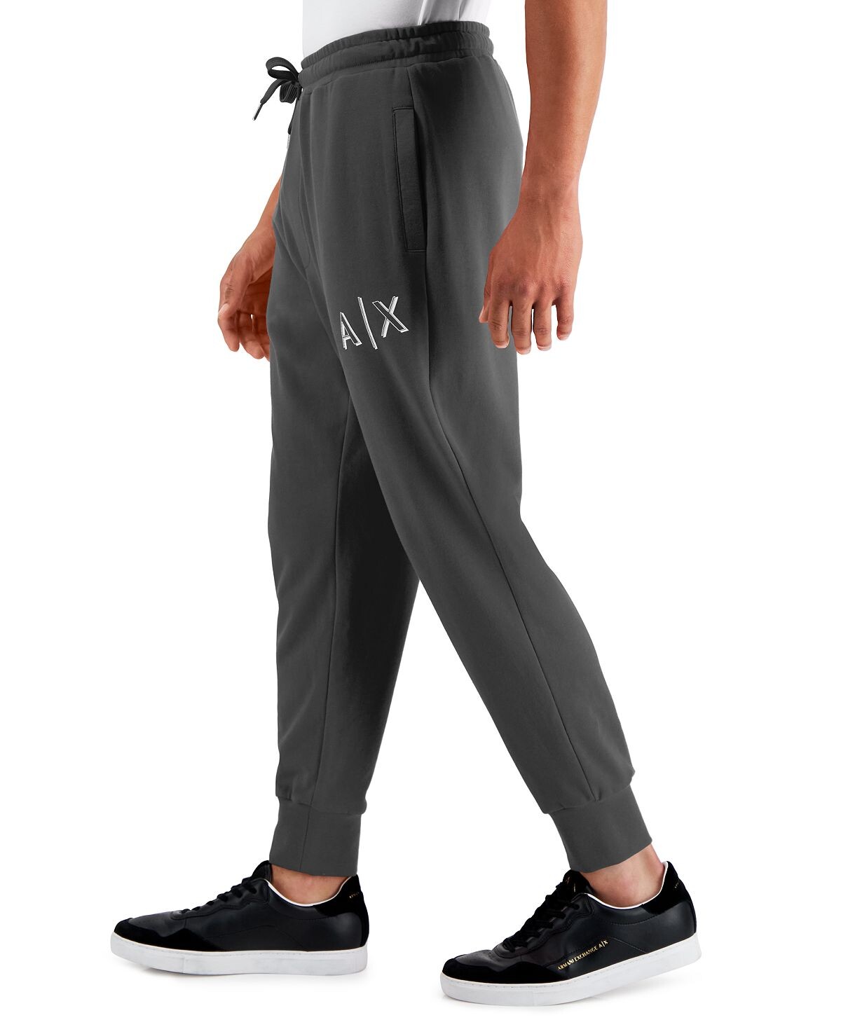 

Мужские спортивные штаны с логотипом icon, созданные для macy's A|X Armani Exchange, черный