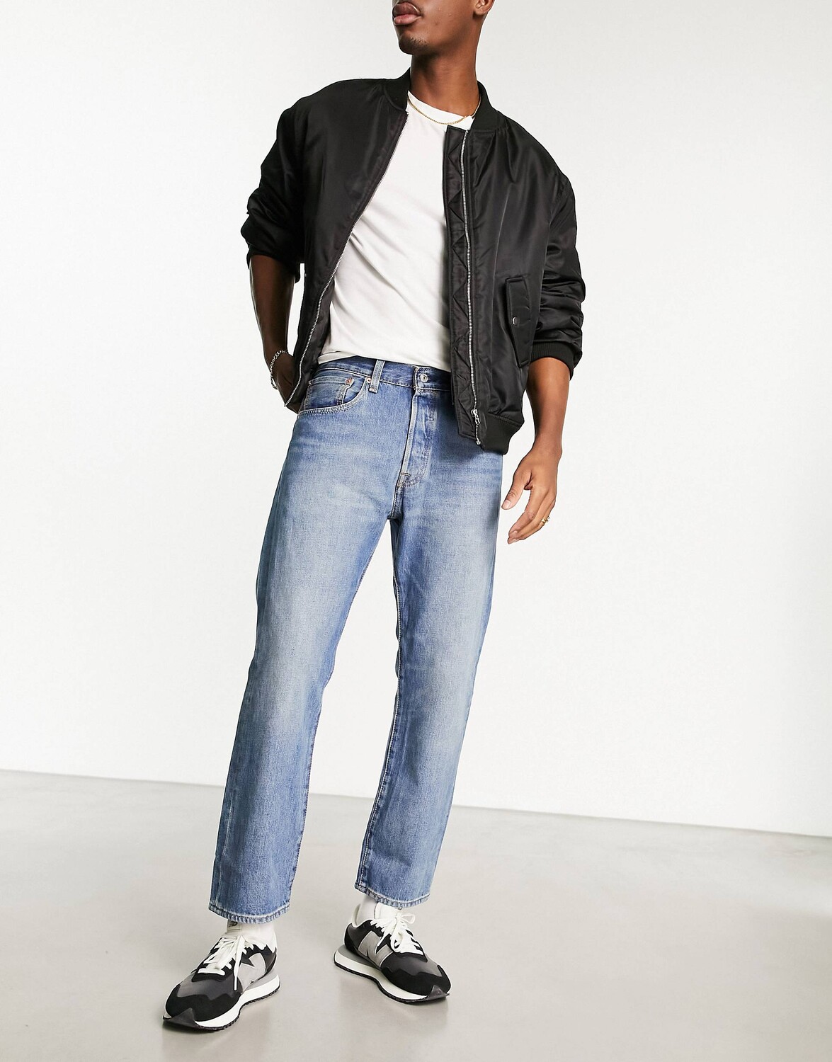 

Голубые укороченные джинсы Levi's 501 '93