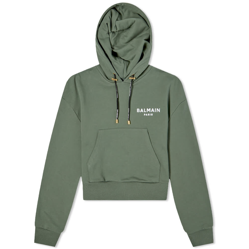 

Толстовка Balmain Cropped Logo Hoody