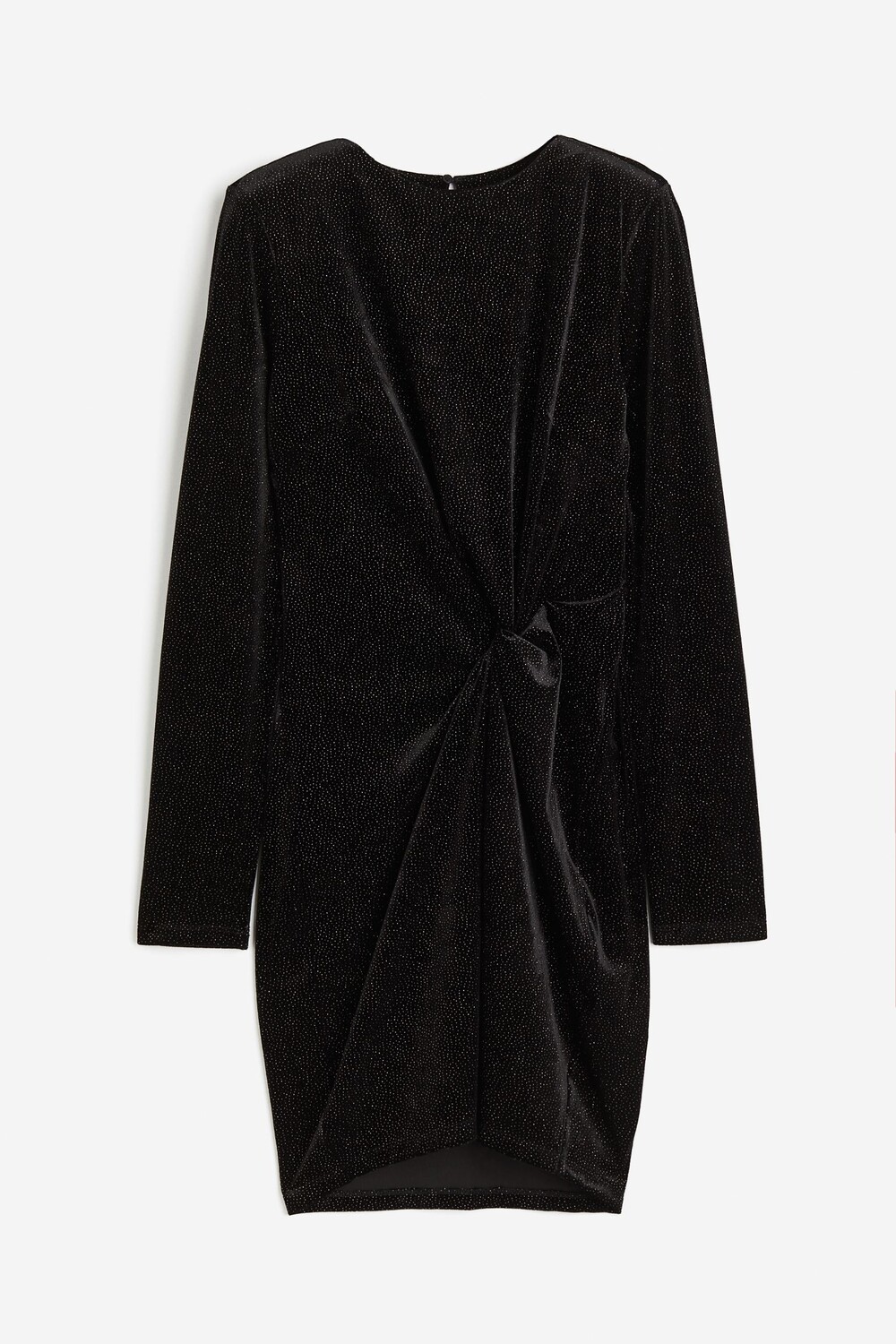 

Платье H&M Knot-detail Jersey, черный/золотой
