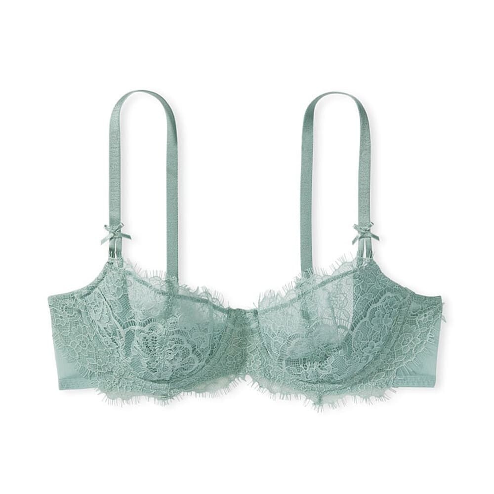 

Бюстгальтер Victoria`s Secret Wicked Unlined Floral Embroidery Balconette, светло-зелёный