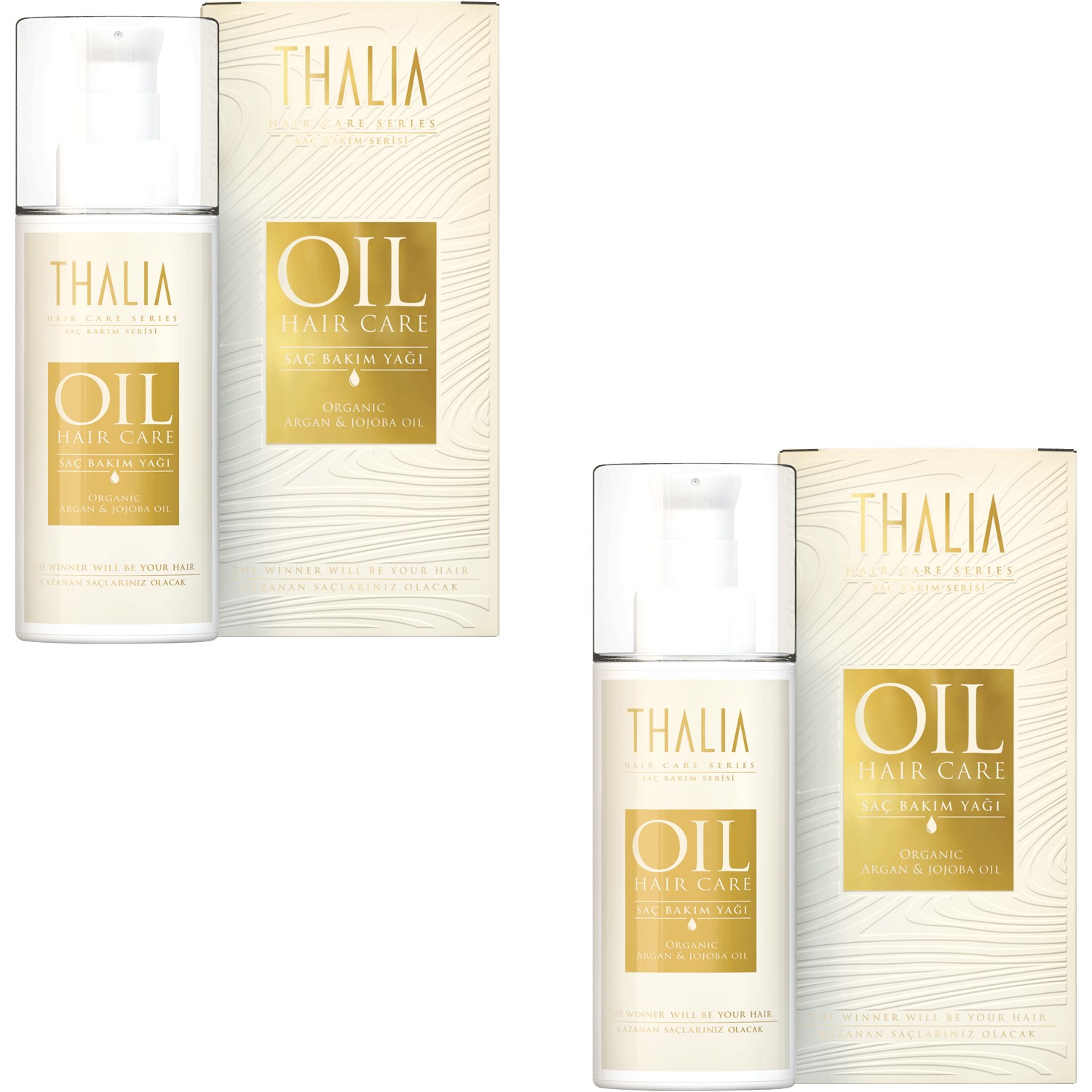 Масло для ухода за волосами Thalia Organic Argan and Jojoba, 2 тюбика по 75 мл цена и фото