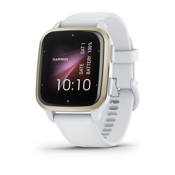 

Умные часы Garmin Venu Sq 2, белые с кремово-золотым алюминиевым безелем, Белый