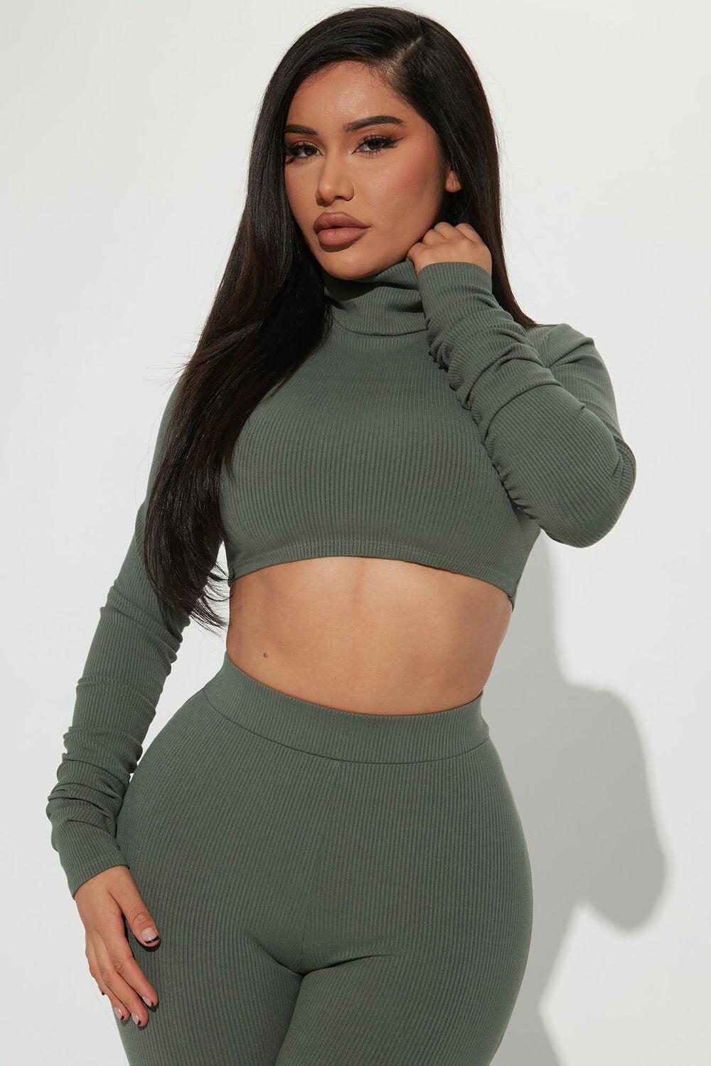 

Топ Fashion Nova TSS814, оливковый
