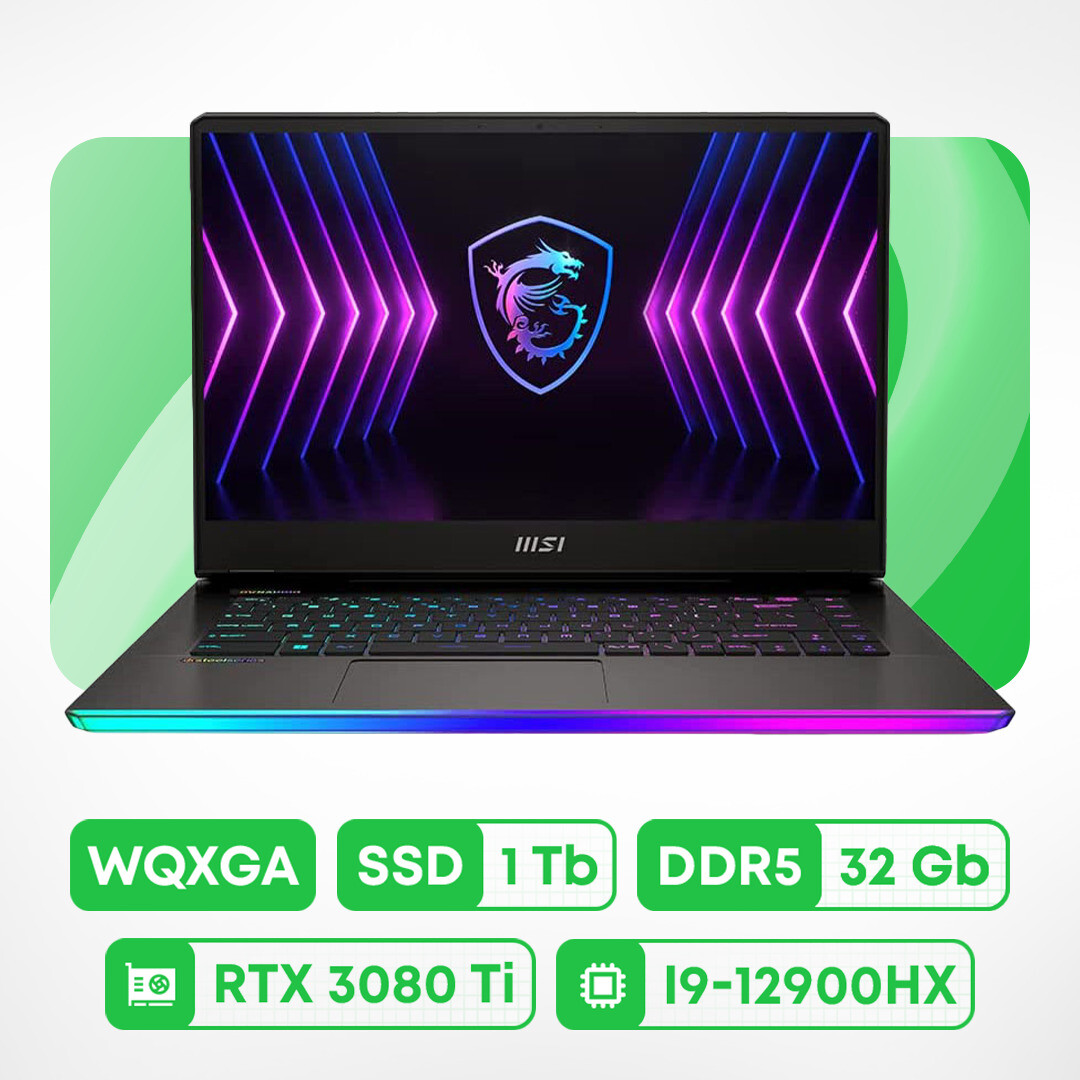 

Игровой ноутбук MSI Raider GE67HX 12UHS 15.6" QHD, 32ГБ/1ТБ, i9-12900HX, RTX 3080 Ti, черный, английская клавиатура