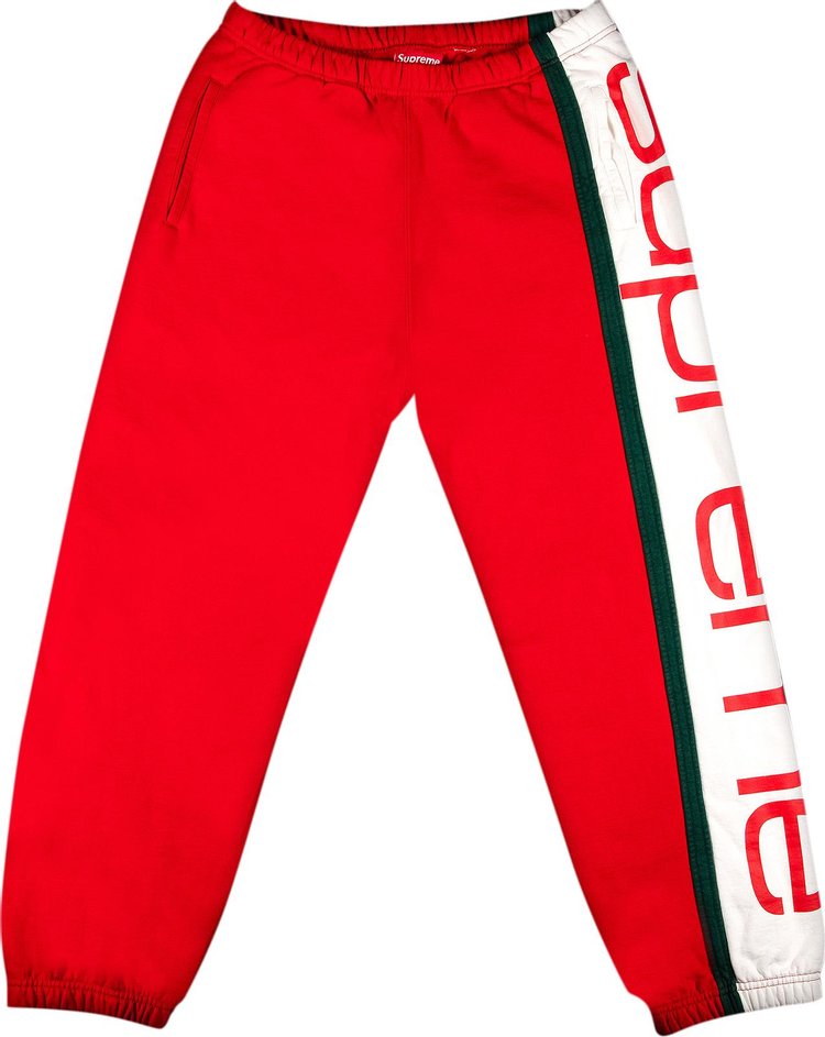 Спортивные брюки Supreme Big Logo Paneled Sweatpant 'Red', красный