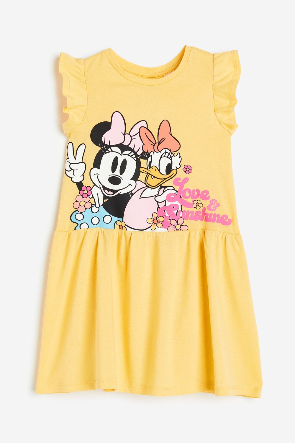 

Платье H&M Kids Printed Cotton Minnie Mouse, желтый
