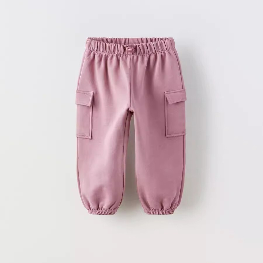 

Брюки ZARA Plush Cargo, розовый