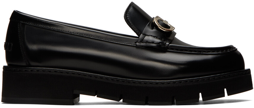 

Черные лоферы Gancini Ferragamo