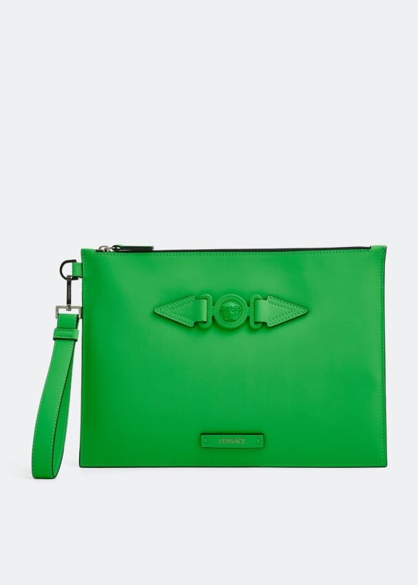 

Сумка VERSACE Medusa biggie pouch, зеленый