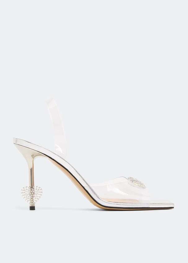 

Сандалии MACH AND MACH Crystal heart sandals, нейтральный