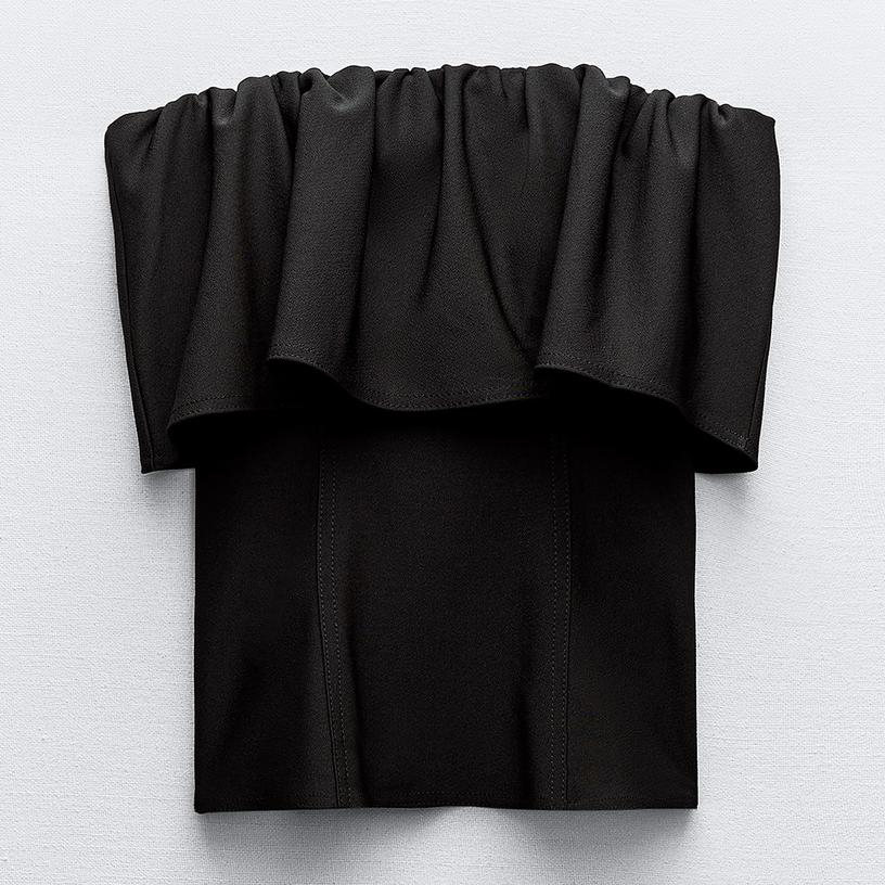цена Топ Zara Off-The-Shoulder, черный