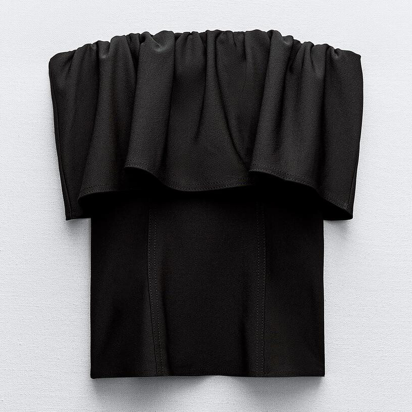 

Топ Zara Off-The-Shoulder, черный
