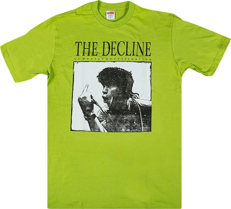 

Футболка Supreme Decline Of Western Civilizations Tee 'Lime', зеленый