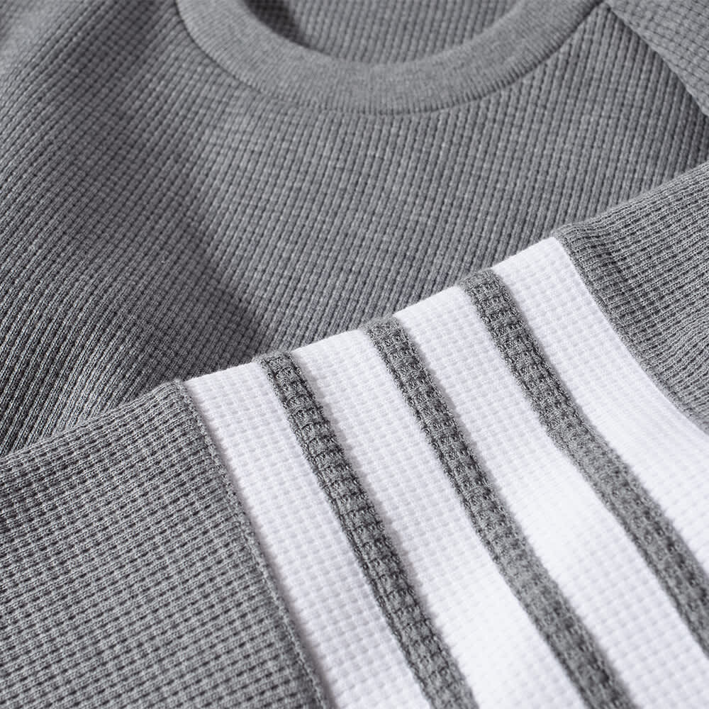 

Джемпер Thom Browne 4 Bar Raglan Sleeve Waffle Crew Sweat, Серый