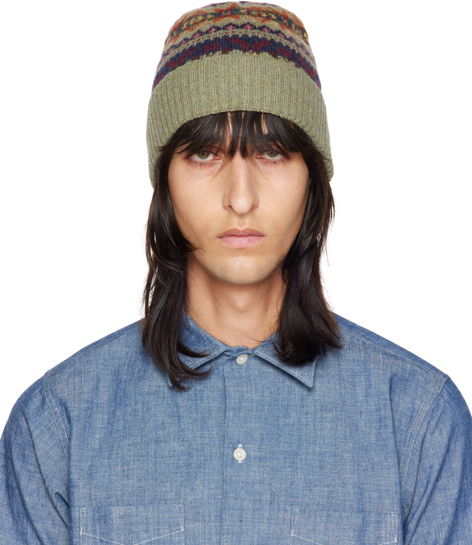 

Зеленая шапка Fair Isle RRL