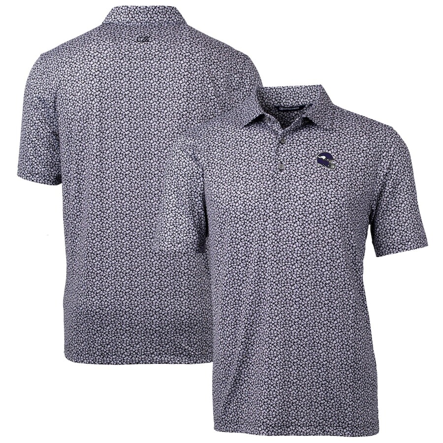 

Поло с длинным рукавом Cutter & Buck Minnesota Vikings, черный