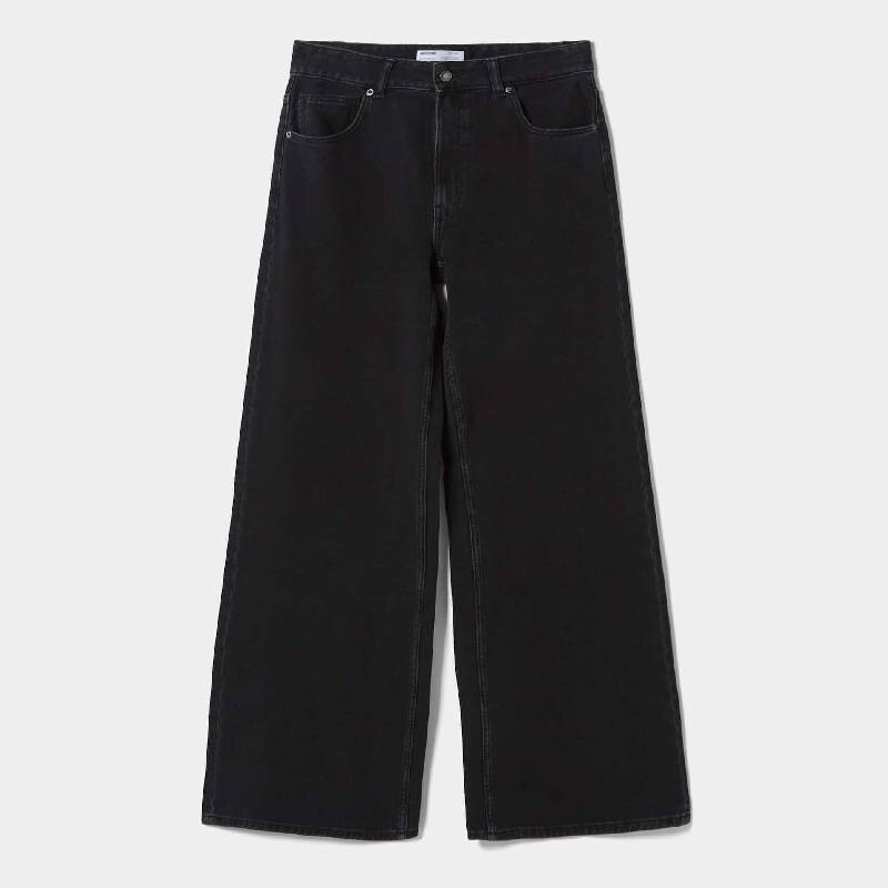 

Джинсы Bershka Wide-leg, черный