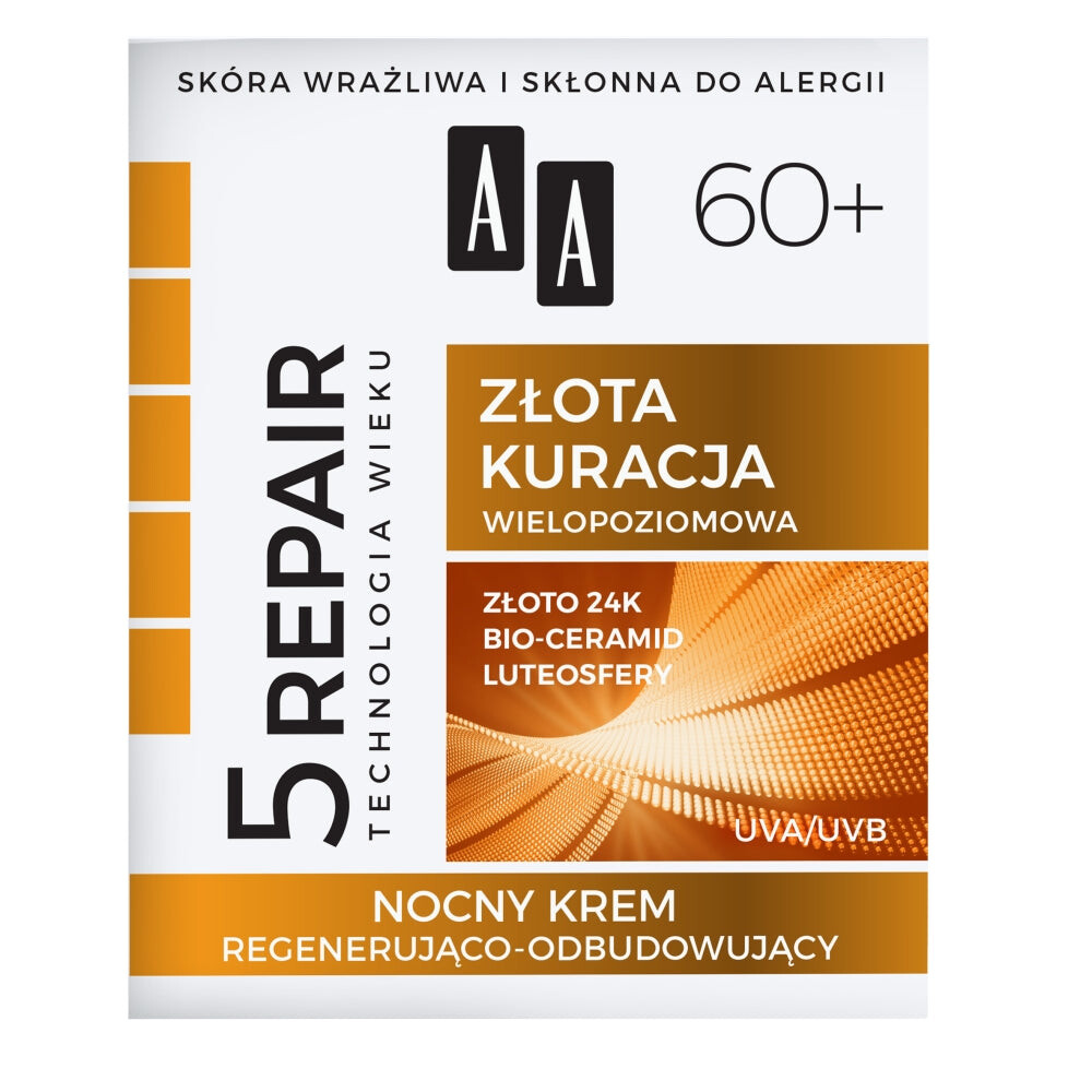 

AA Age Technology 5Repair 60+ Golden Treatment регенерирующий и восстанавливающий ночной крем 50мл