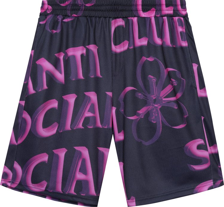 Шорты Anti Social Social Club Coral Crush Bored Mesh Shorts 'Black', черный - фото